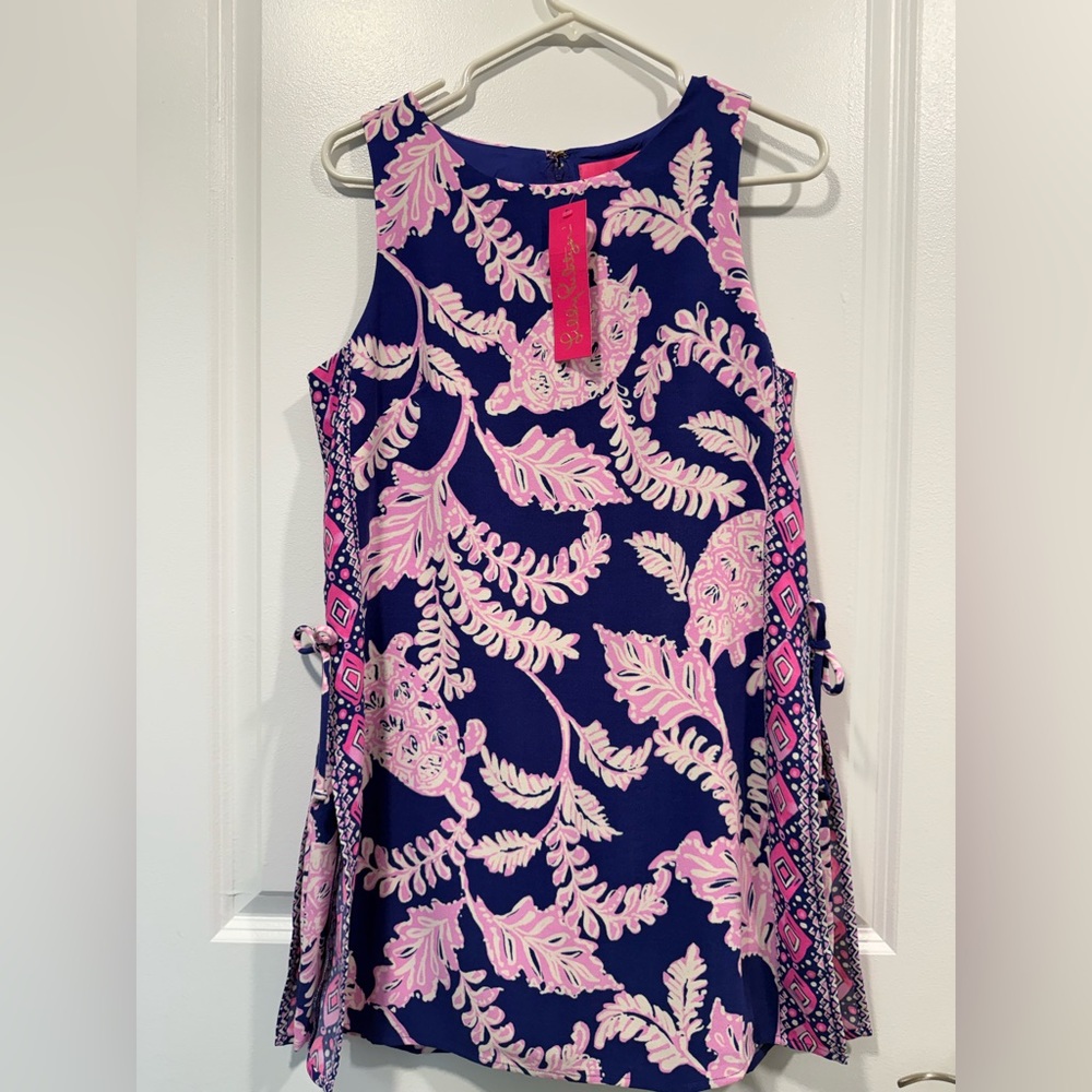 Lilly Pulitzer Donna What the Shell Pink and Blue Romper with Turtles NWT